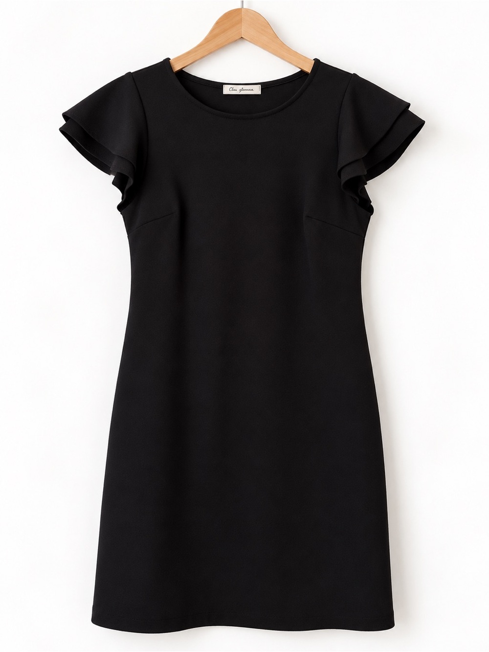 Led Femme Classic Black Ruffle Sleeve Dress - Unbranded